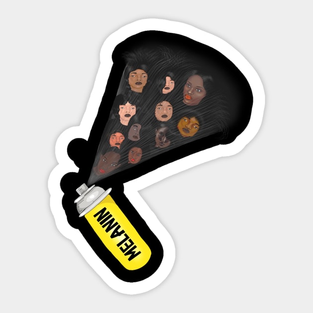 Melanin Spar, Melanin Poppin Afro Black Pirde Sticker by logiamerch